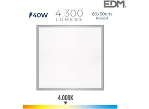 8425998316247 - - panel led 40W 4300lm RA80 60x60cm 4000K luz dia