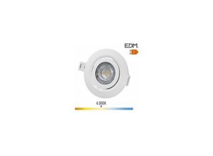 8425998316438 - Downlight led empotrar 9W 806lm 4000K redondo marco blanco EDM