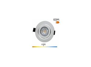 8425998316445 - Downlight led empotrar 9W 806Lm RA80 4000K redondo marco cromo EDM