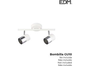 8425998320121 - E3 32012 Foco Moon 2 Elementos Blanco Hueso+ Plata Gu-10 EDM