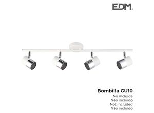 8425998320145 - E3 32014 Foco Moon 4 Elementos Blanco Hueso+ Plata Gu-10 EDM