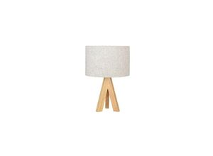 8425998321609 - Lampe de Tischleuchte 32160 Holz Stoff 18 x 18 x 30 cm E27