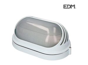 8425998343069 - - E3 34306 Aplique Aluminio Ip54 Oval Blanco E27 60W Modelo Vinyols