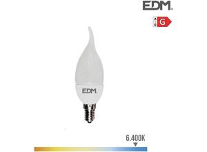 8425998354942 - E3 35494 Bombilla Vela Bohemia Led E14 5W 400Lm 6400K Luz Fria Ø38X125Cm Edm