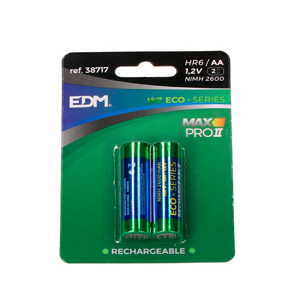 8425998387179 - Akkus EDM 38717 Max Pro II Eco-Series 2600 mAh 12 V 12V AA (2 Stück)