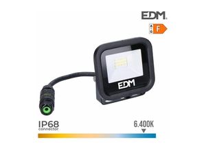 8425998704006 - E3 70400 Foco Proyector Led 10W 800Lm 6400K Luz Fria Black Series 92X81X27Cm EDM