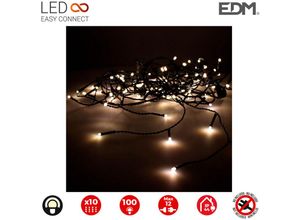 8425998712612 - E3 71261 Cortina Easy-Connect 2X1M 10 Tiras 100 Leds Blanco Calido 30V (Interior-Exterior) Total 18W