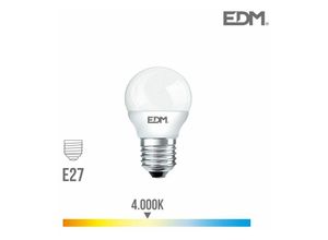 8425998983432 - E3 98343 Bombilla Esferica Led E27 7W 600Lm 4000K Luz Dia Ø45X82Cm EDM