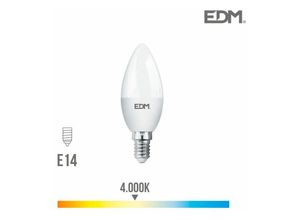 8425998983494 - E3 98349 Bombilla Vela Led E14 7W 600Lm 4000K Luz Dia Ø36X103Cm EDM