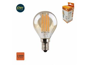 8425998986228 - E3 98622 Bombilla Esferica Con Filamento De Led Cristal Vintage E14 45W 350Lm 2000K Luz Calida Ø45X78Cm EDM