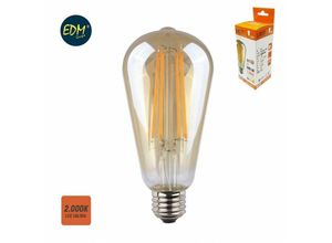 8425998986242 - E3 98624 Bombilla Ovoide Con Filamento De Led Cristal Vintage E27 6W 500Lm 2000K Luz Calida Ø64X142Cm EDM