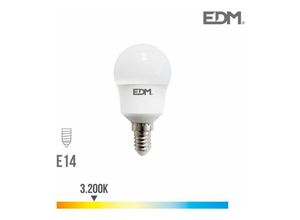 8425998987232 - E3 98723 Bombilla Esferica Led E14 85W 940Lm 3200K Luz Calida Ø45X87Cm EDM