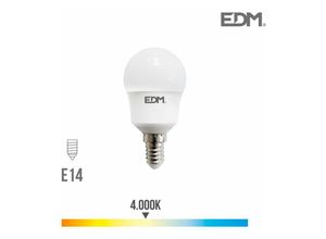 8425998987256 - E3 98725 Bombilla Esferica Led E14 85W 940Lm 4000K Luz Dia Ø45X87Cm EDM