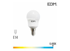 8425998987270 - E3 98727 Bombilla Esferica Led E14 85W 940Lm 6400K Luz Fria Ø45X87Cm Edm