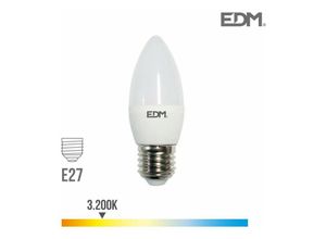 8425998988369 - E3 98836 Bombilla Vela Led E27 5W 400Lm 3200K Luz Calida Ø36X103Cm EDM