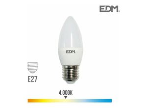 8425998988376 - E3 98837 Bombilla Vela Led E27 5W 400Lm 4000K Luz Dia Ø36X103Cm EDM