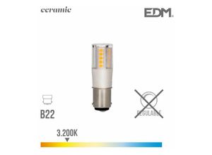 8425998989359 - E3 98935 Bombilla Bayoneta Led B15D 6W 700Lm 3200K Luz Calida Ø17X57Cm EDM