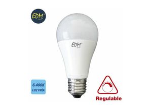 8425998989403 - E3 98940 Bombilla Standard Led Regulable E27 10W 810Lm 6400K Luz Fria Ø59X11Cm EDM