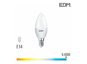 8425998989502 - E3 98950 Bombilla Vela Led E14 7W 600Lm 6400K Luz Fria Ø36X103Cm EDM