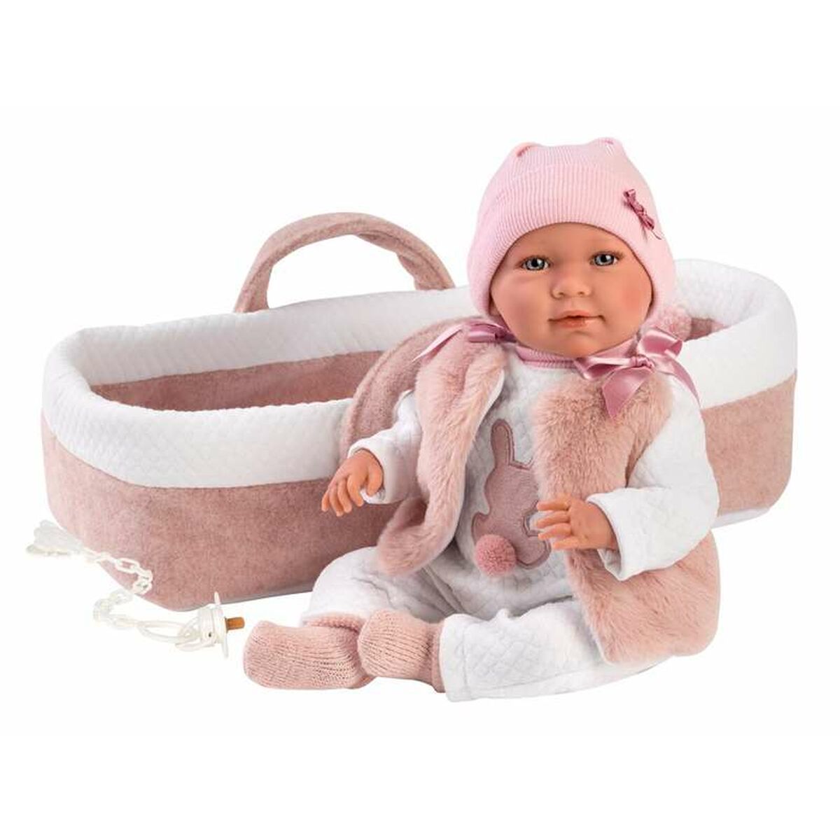 8426265740123 - Babypuppe Mimi Rosa 40 cm Babytragetasche