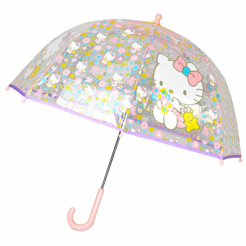 8426842111803 - Transparenter Handregenschirm Hello Kitty