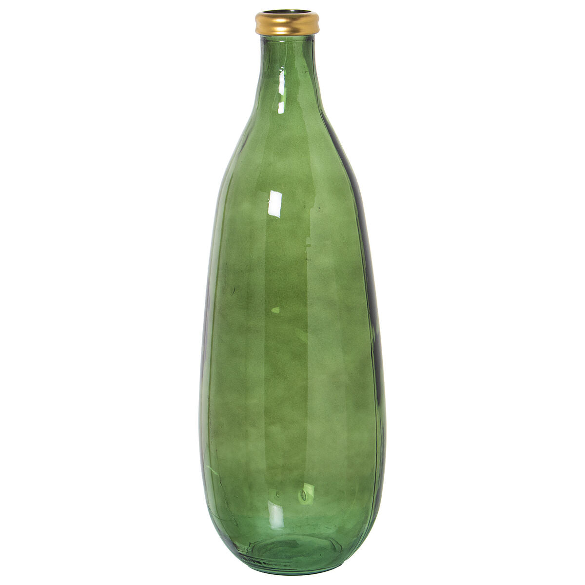 8427701110845 - Floor vase Green Golden Crystal 25 x 25 x 70 cm