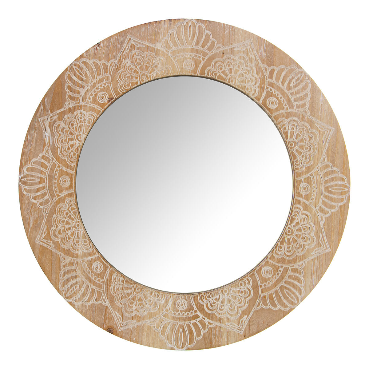 8427701232660 - Wall mirror Natural Wood 6 x 54 x 54 cm Circular