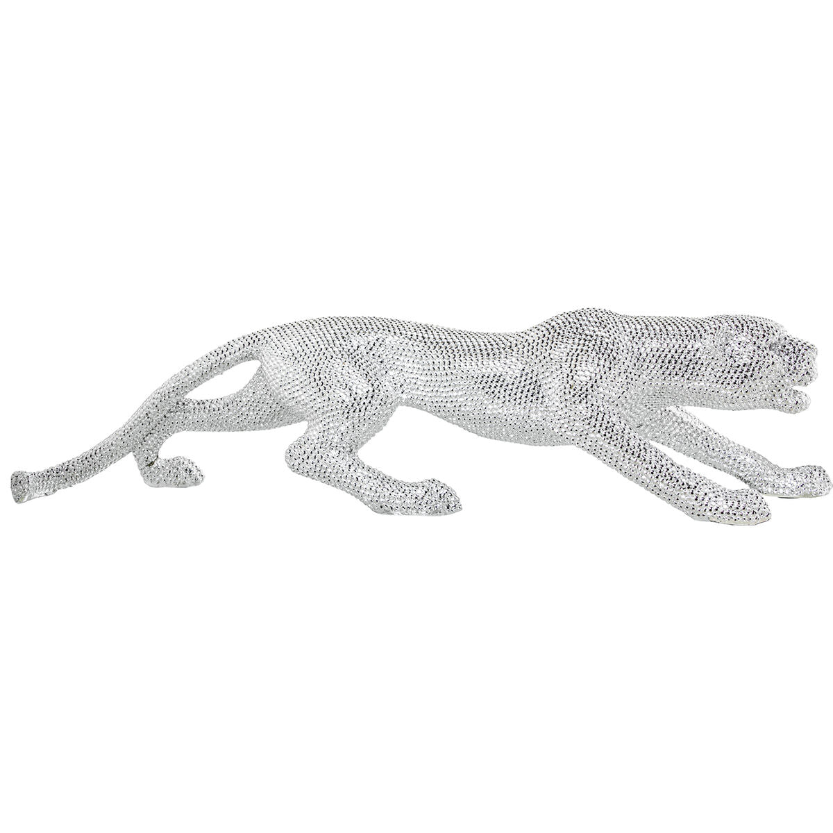 8427701464702 - Deko-Figur Silberfarben Kunststoff Panther 115 x 26 x 24 cm