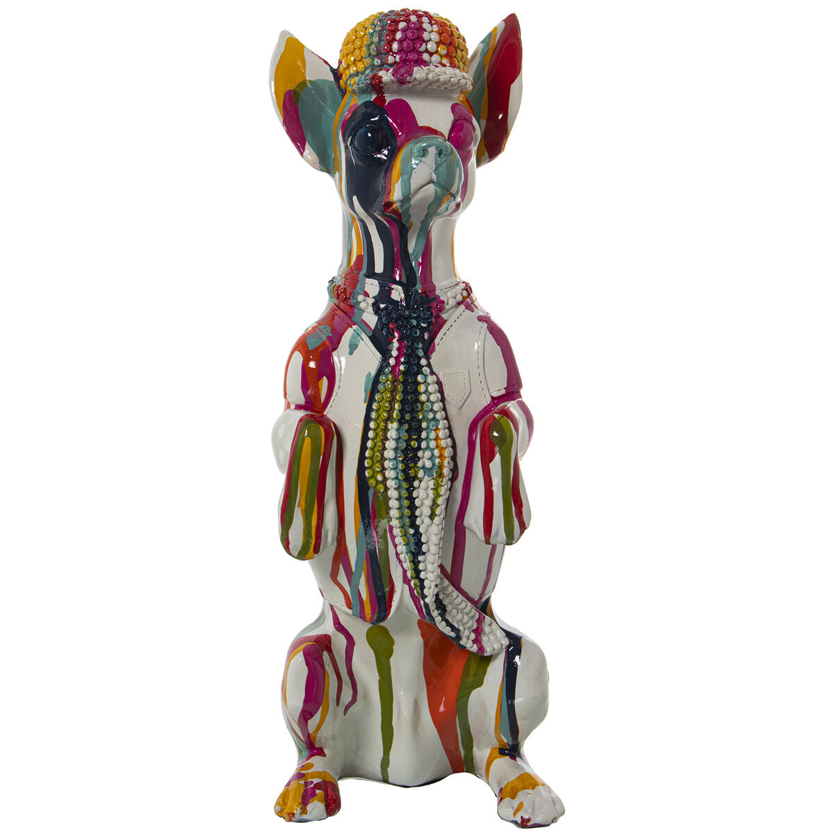 8427701493887 - Decorative Figure Multicolour Plastic Dog Paint 16 x 13 x 30 cm