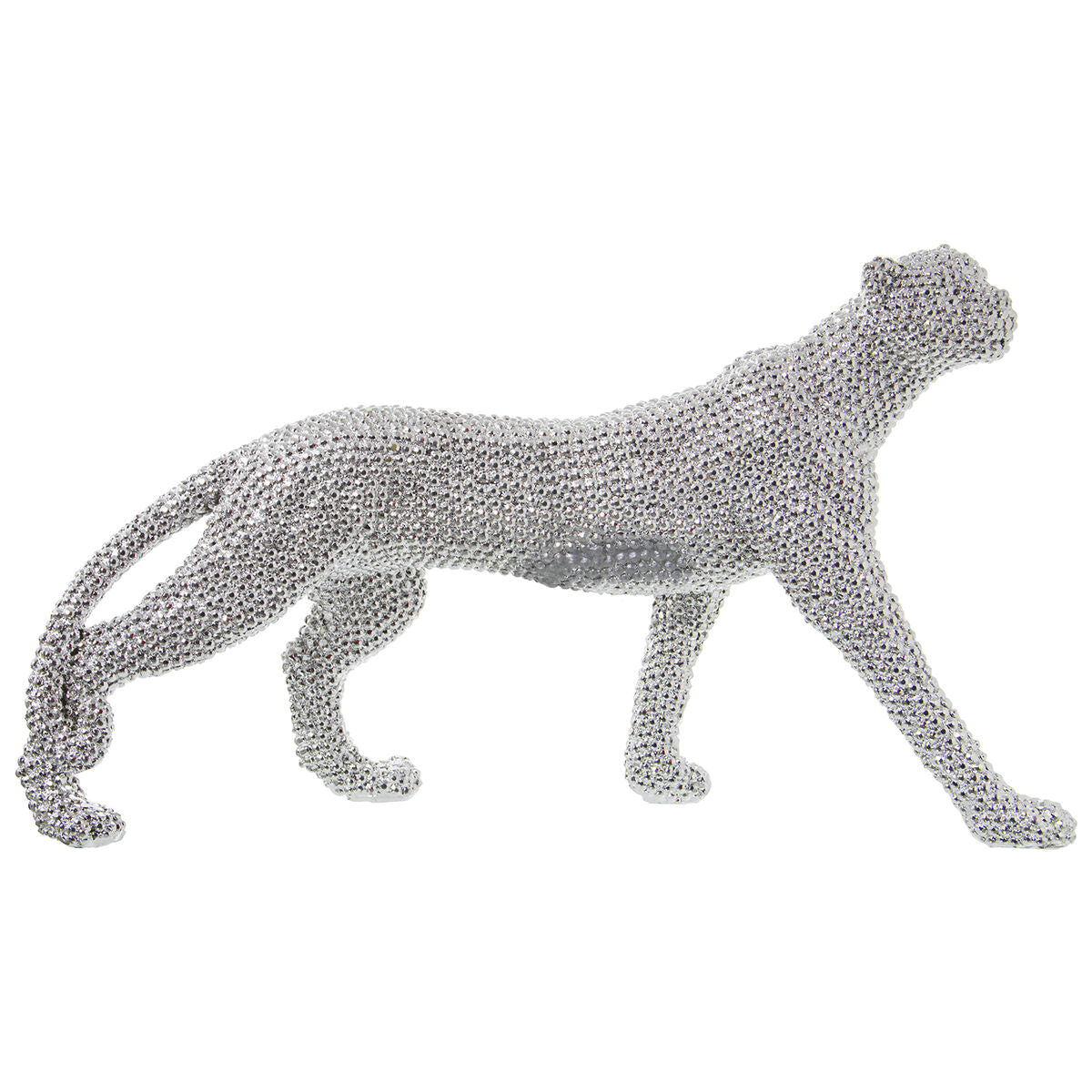 8427701499940 - Deko-Figur Silberfarben Kunststoff Panther 10 x 34 x 20 cm