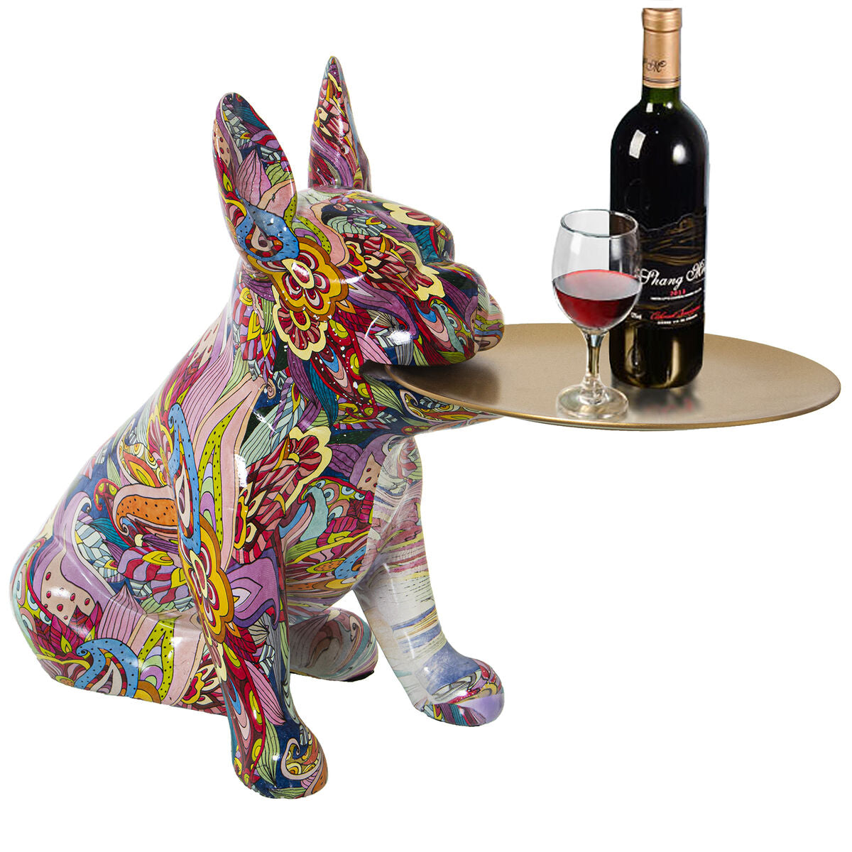 8427701502084 - Decorative Figure Multicolour Plastic Dog 22 x 34 x 29 cm Tray