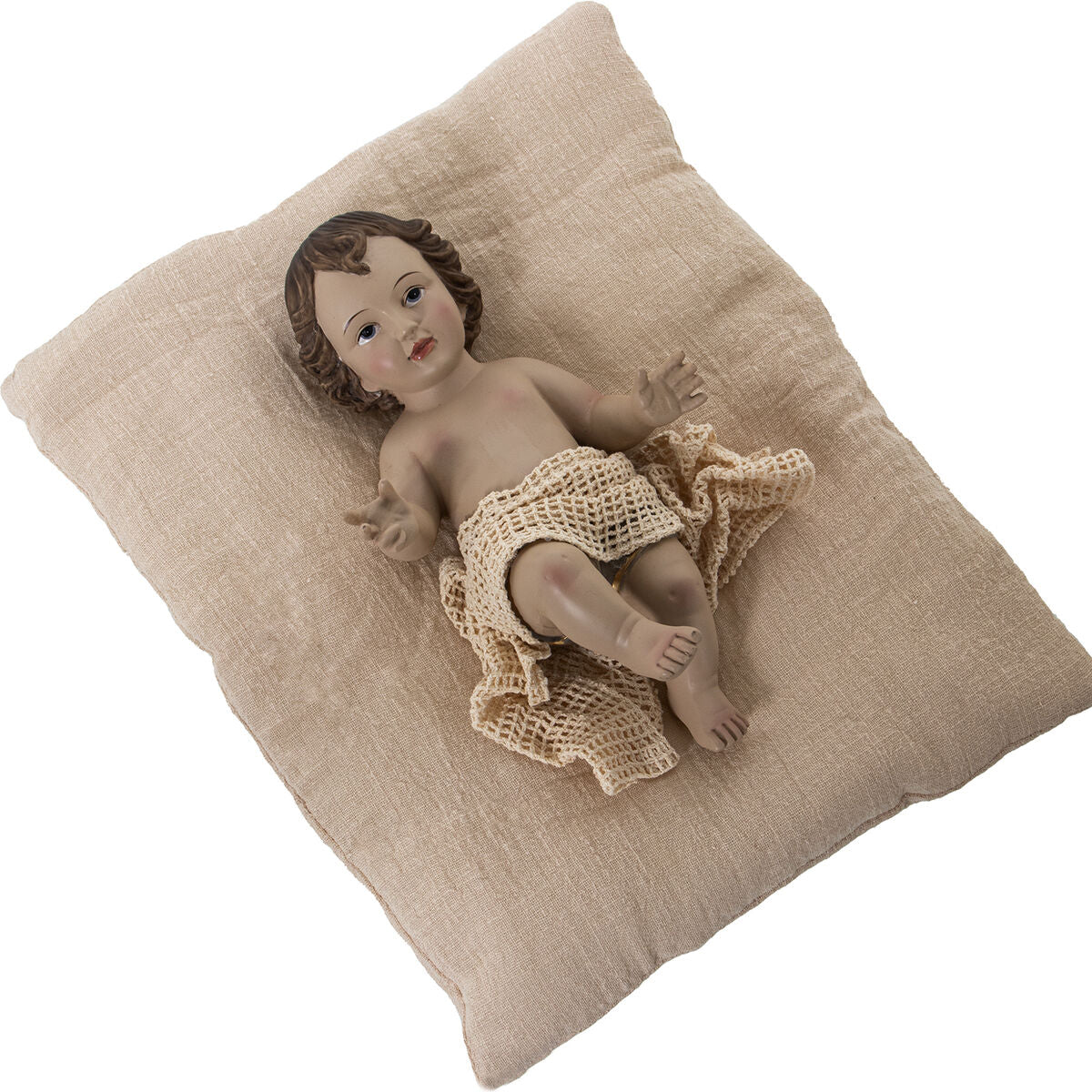 8427701504767 - Decorative Figure Beige Plastic Baby Jesus 12 x 18 x 26 cm Cushion