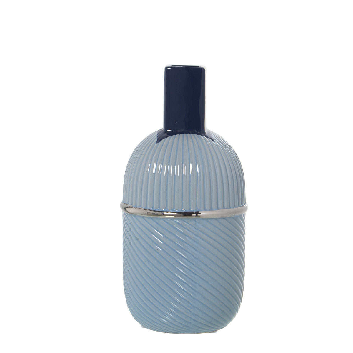 8427701511727 - Vase Blau aus Keramik 14 x 14 x 27 cm