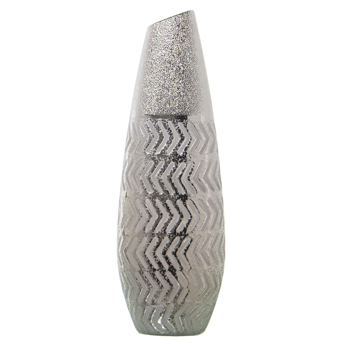 8427701525960 - Vase Silberfarben aus Keramik 10 x 16 x 45 cm