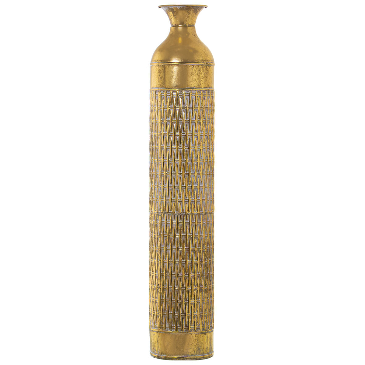 8427701530131 - Floor vase Golden Metal 14 x 14 x 81 cm