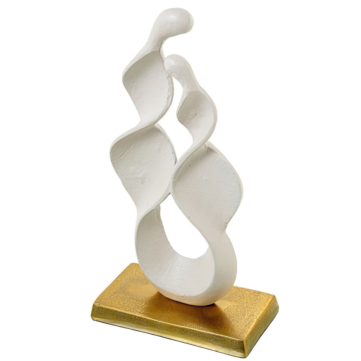 8427701530629 - Decorative Figure White Golden Aluminium Abstract 23 x 12 x 45 cm