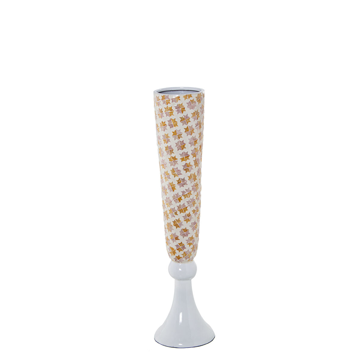 8427701531565 - Floor vase White Mother of pearl 21 x 21 x 87 cm