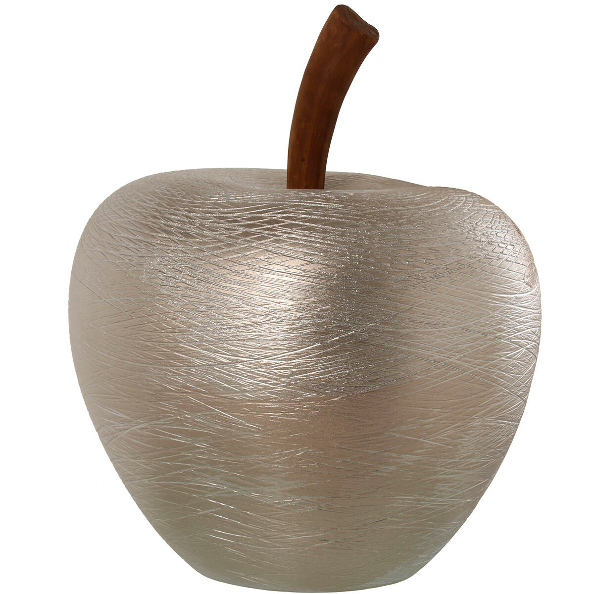 8427701573848 - Deko-Figur aus Keramik Apfel Silberfarben 37 x 36 x 52 cm