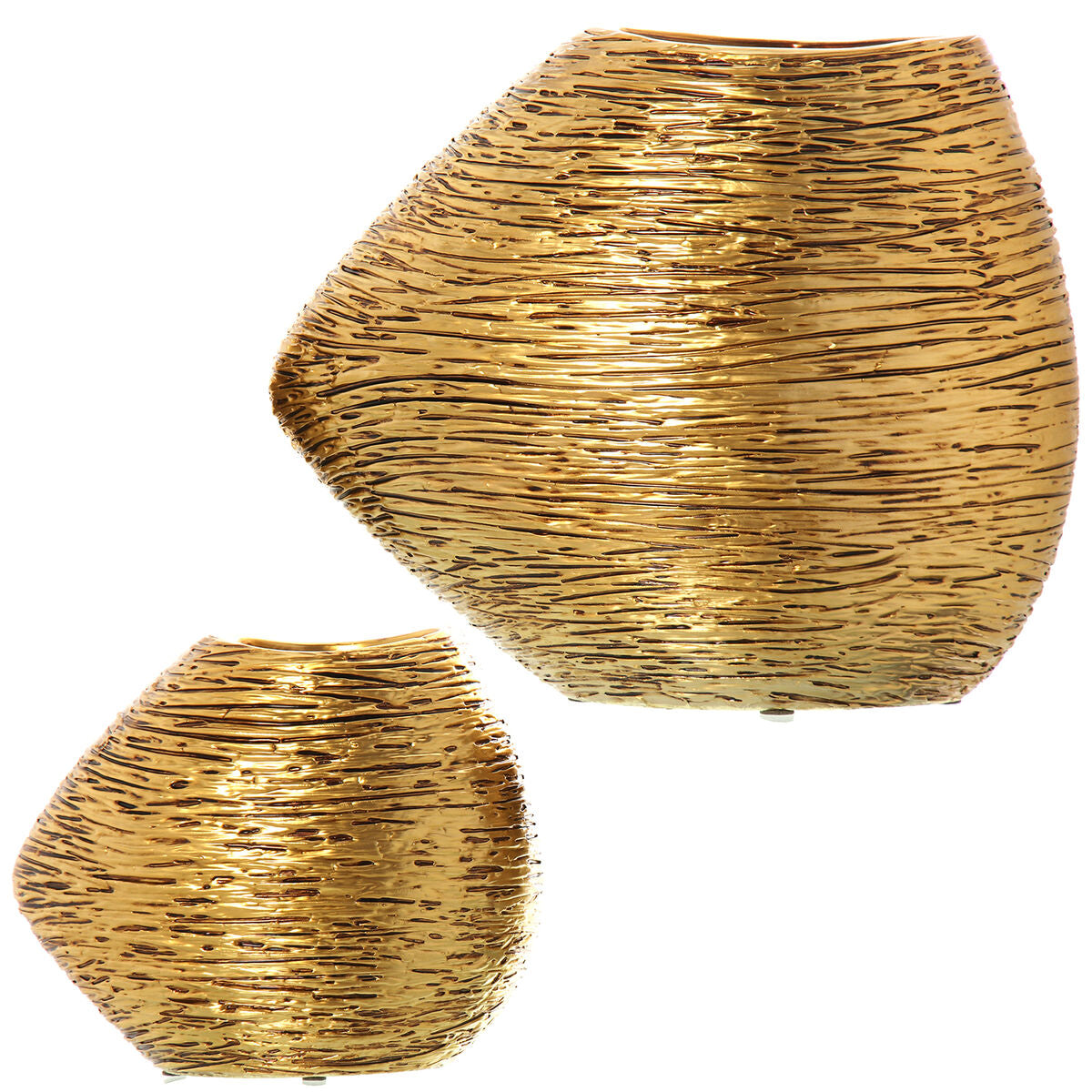 8427701574166 - Set von 2 Vasen Gold aus Keramik