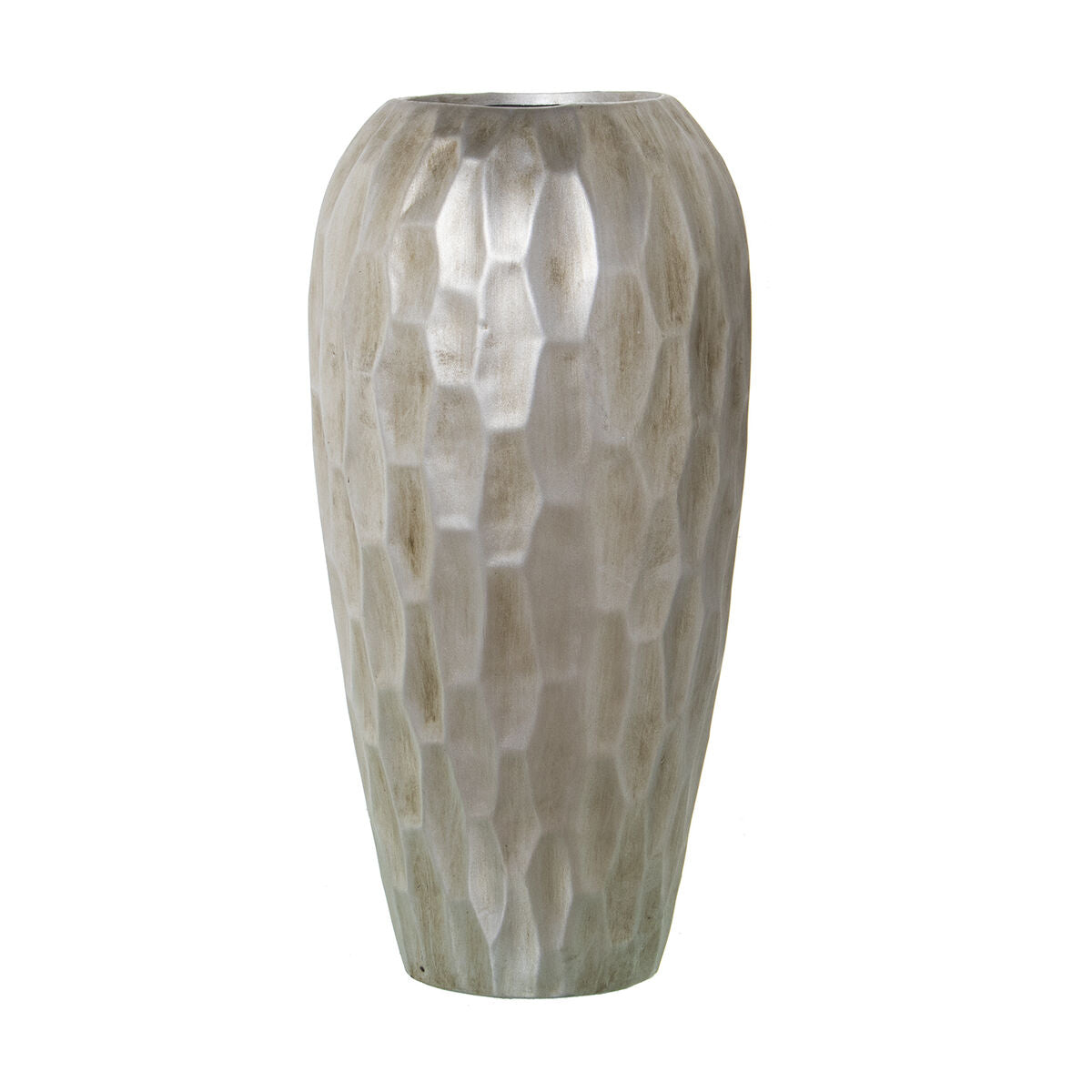 8427701600964 - Vase Silberfarben aus Keramik 22 x 22 x 45 cm