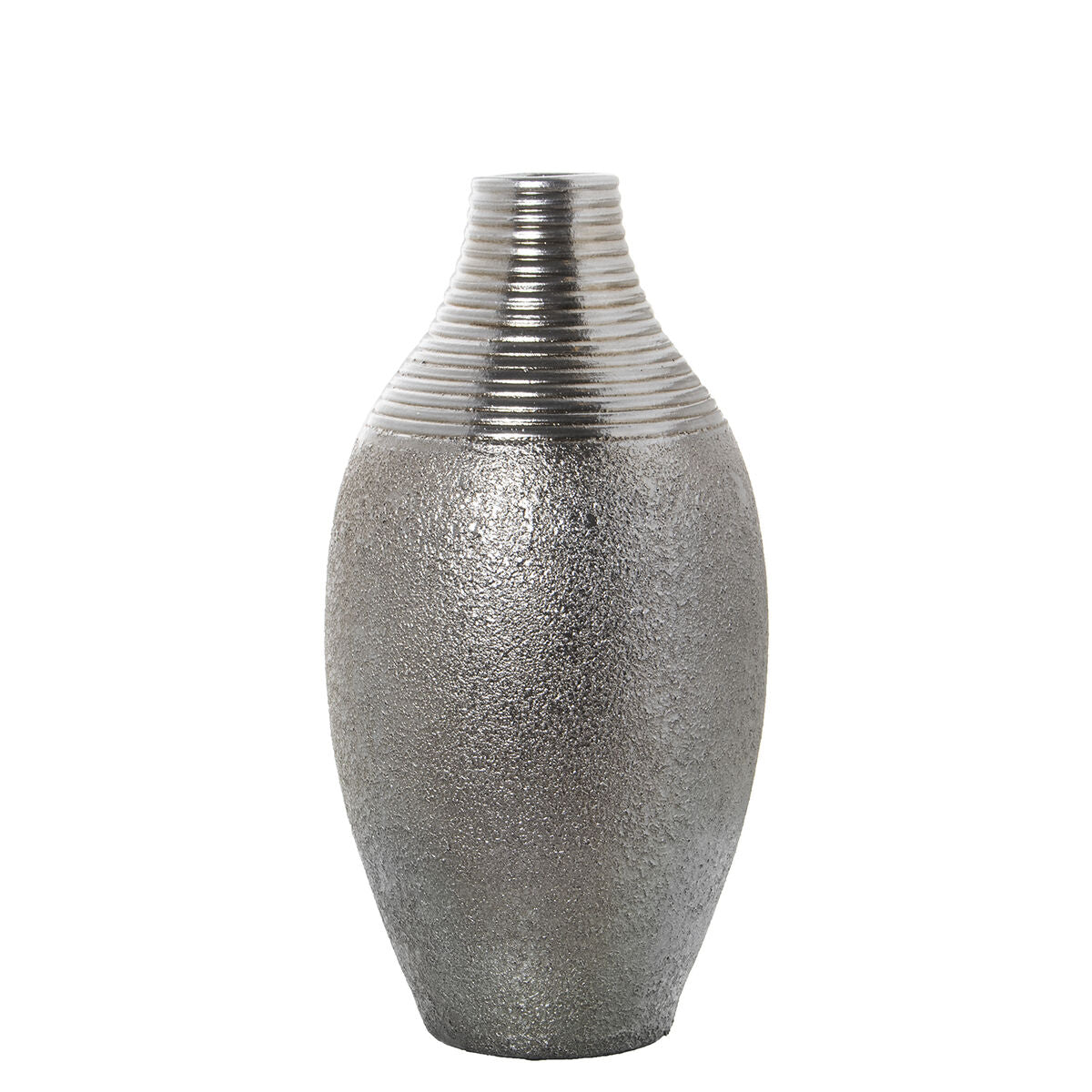 8427701604238 - Vase Silberfarben aus Keramik 26 x 27 x 49 cm
