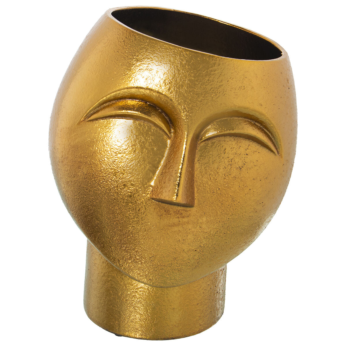 8427701608786 - Vase Gold aus Keramik Gesicht 20 x 20 x 29 cm