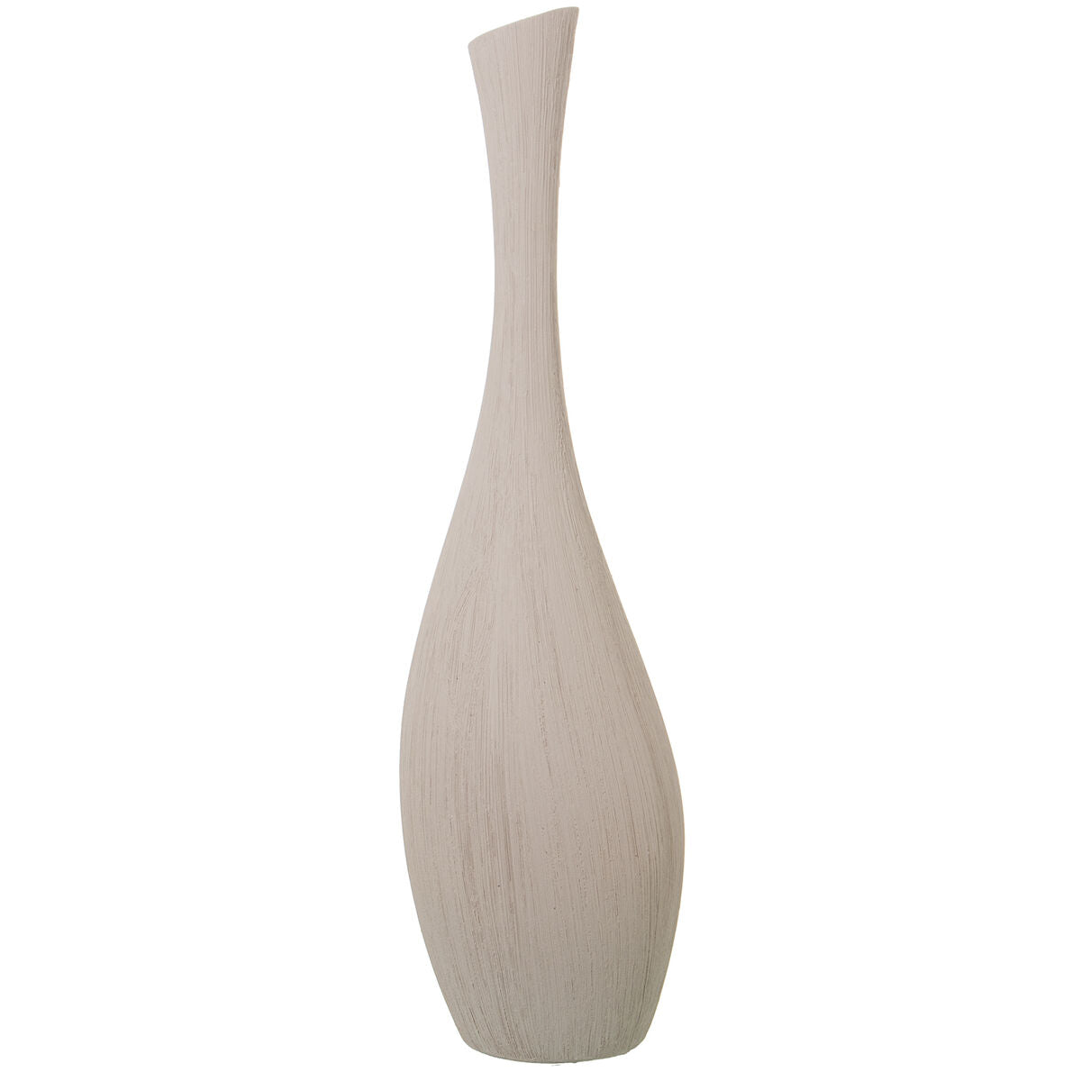 8427701609943 - Vase Ecru aus Keramik Streifen 21 x 21 x 74 cm