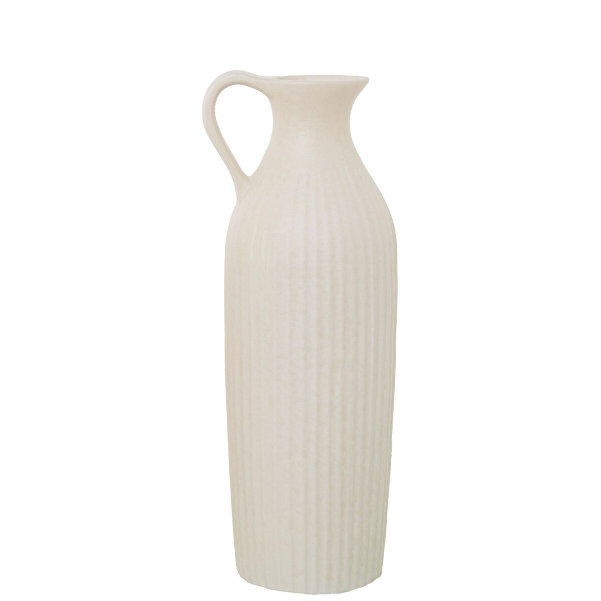 8427701610338 - Vase Creme aus Keramik 14 x 36 x 14 cm