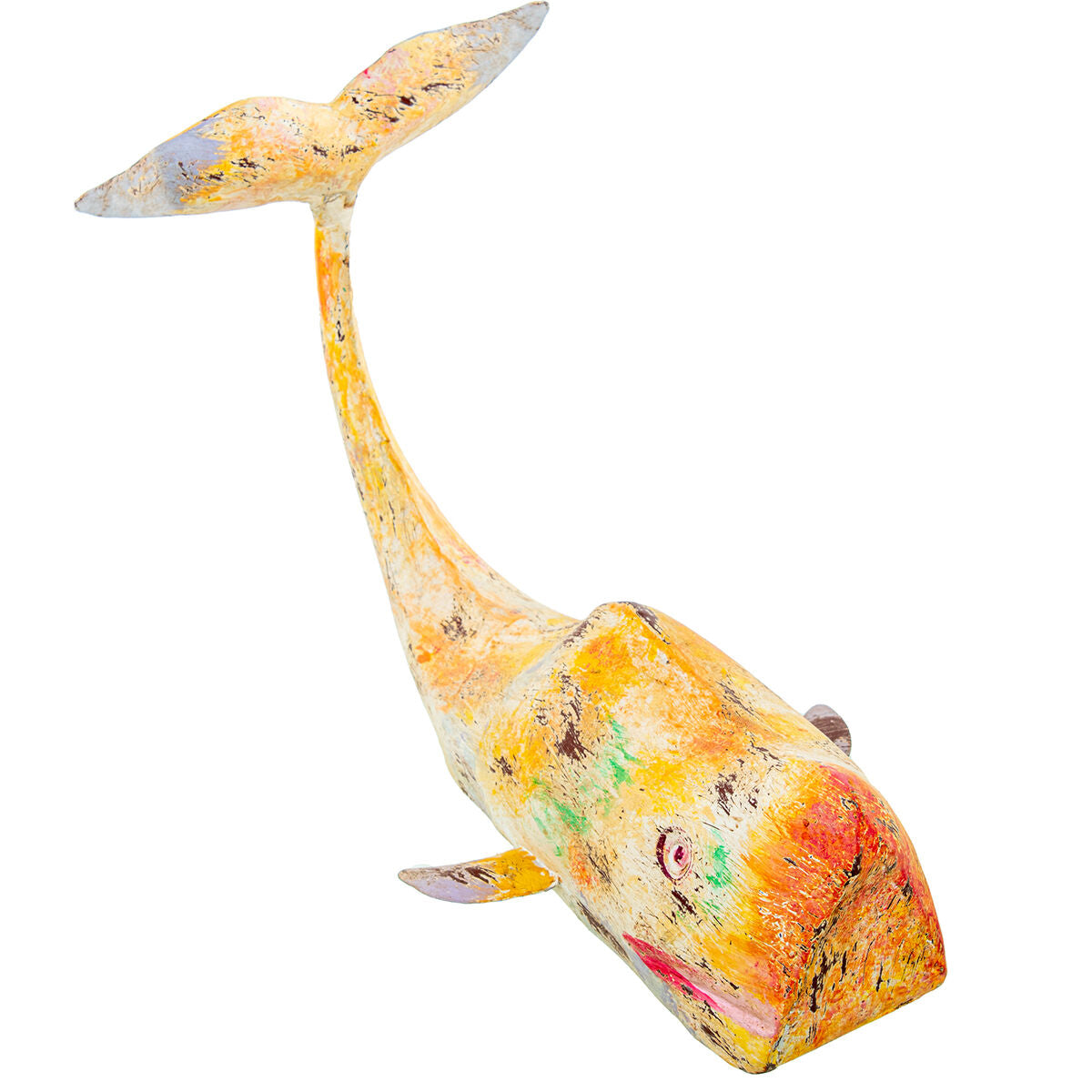 8427701613292 - Dekorative Figur Alexandra House Lebend gelbem Eisenwal 47 x 26 x 29 cm