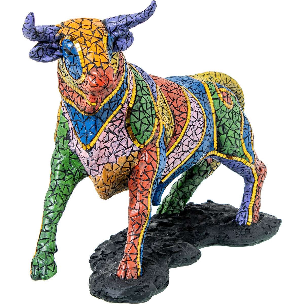 8427701619652 - Decorative Figure Multicolour Plastic Bull 43 X 16 X 31 CM