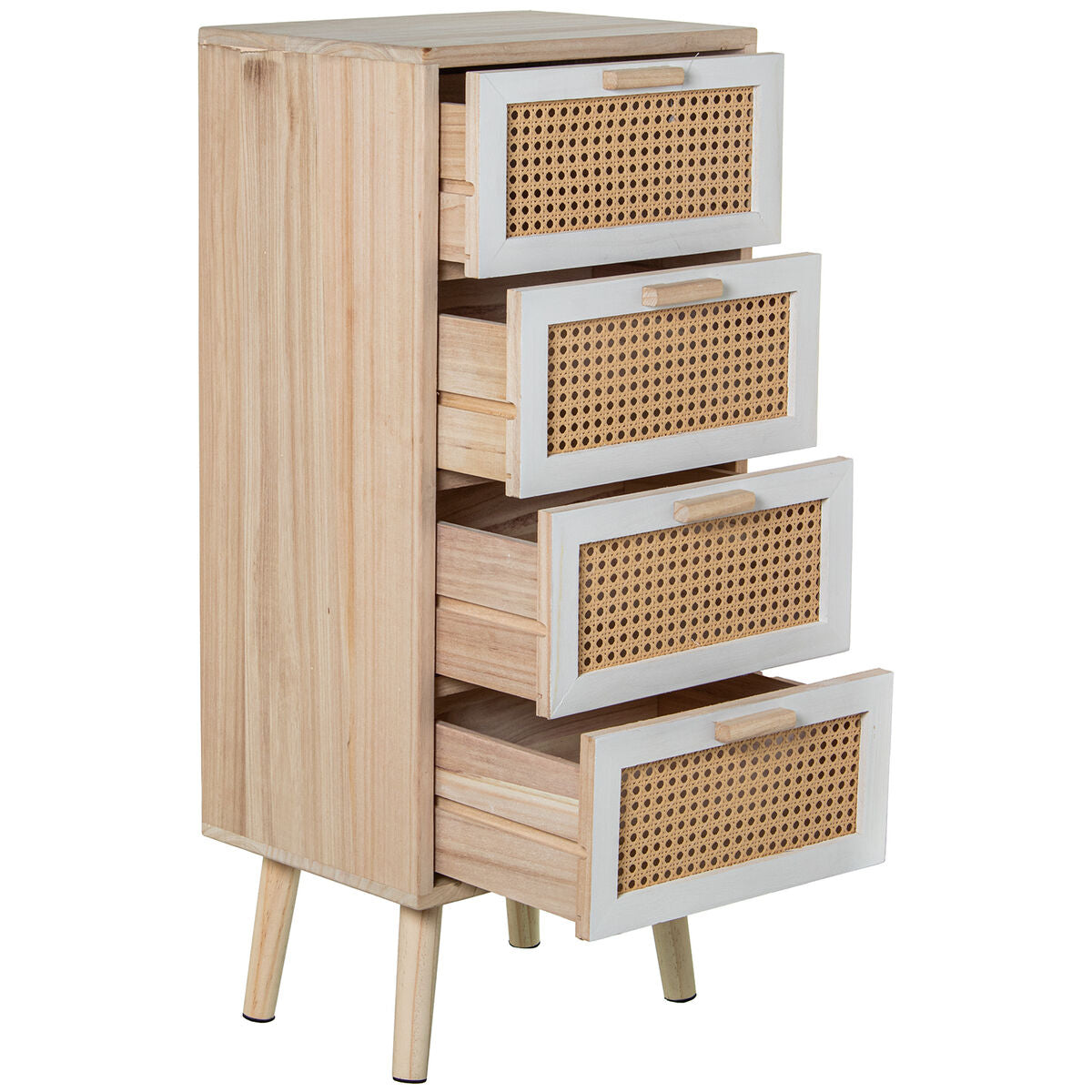 8427701680607 - Schubladenschrank Weiß Braun Holz 40 x 91 x 30 cm