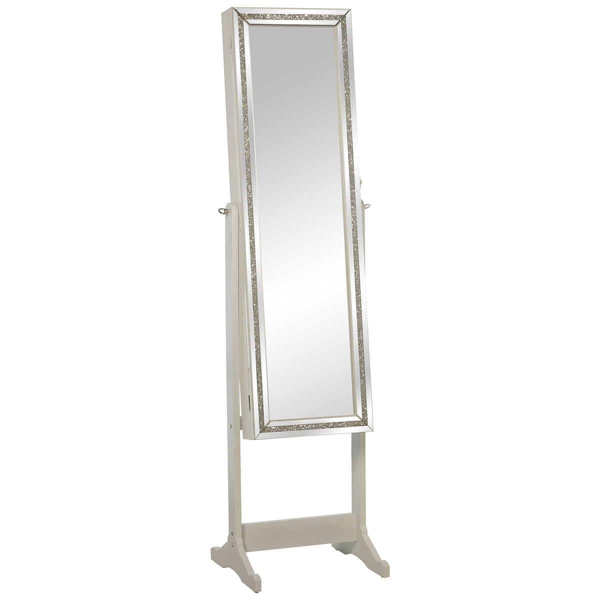 8427701702217 - Free standing mirror White 46 x 36 x 158 cm Rectangular