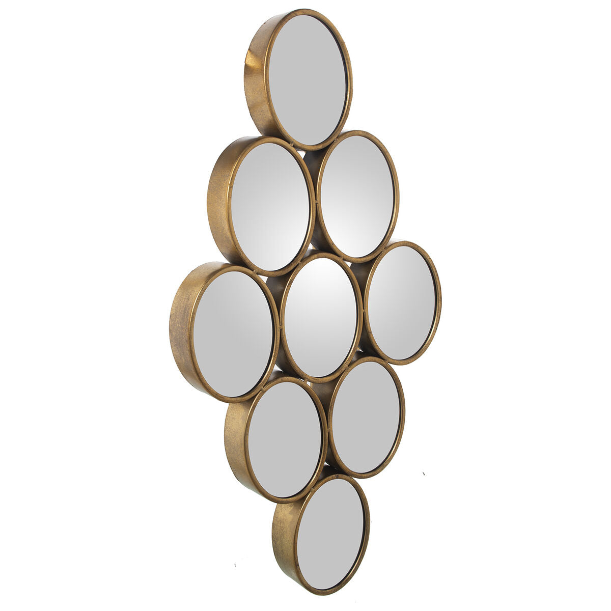 8427701717204 - Wall mirror Golden Metal Circles 9 x 71 x 39 cm