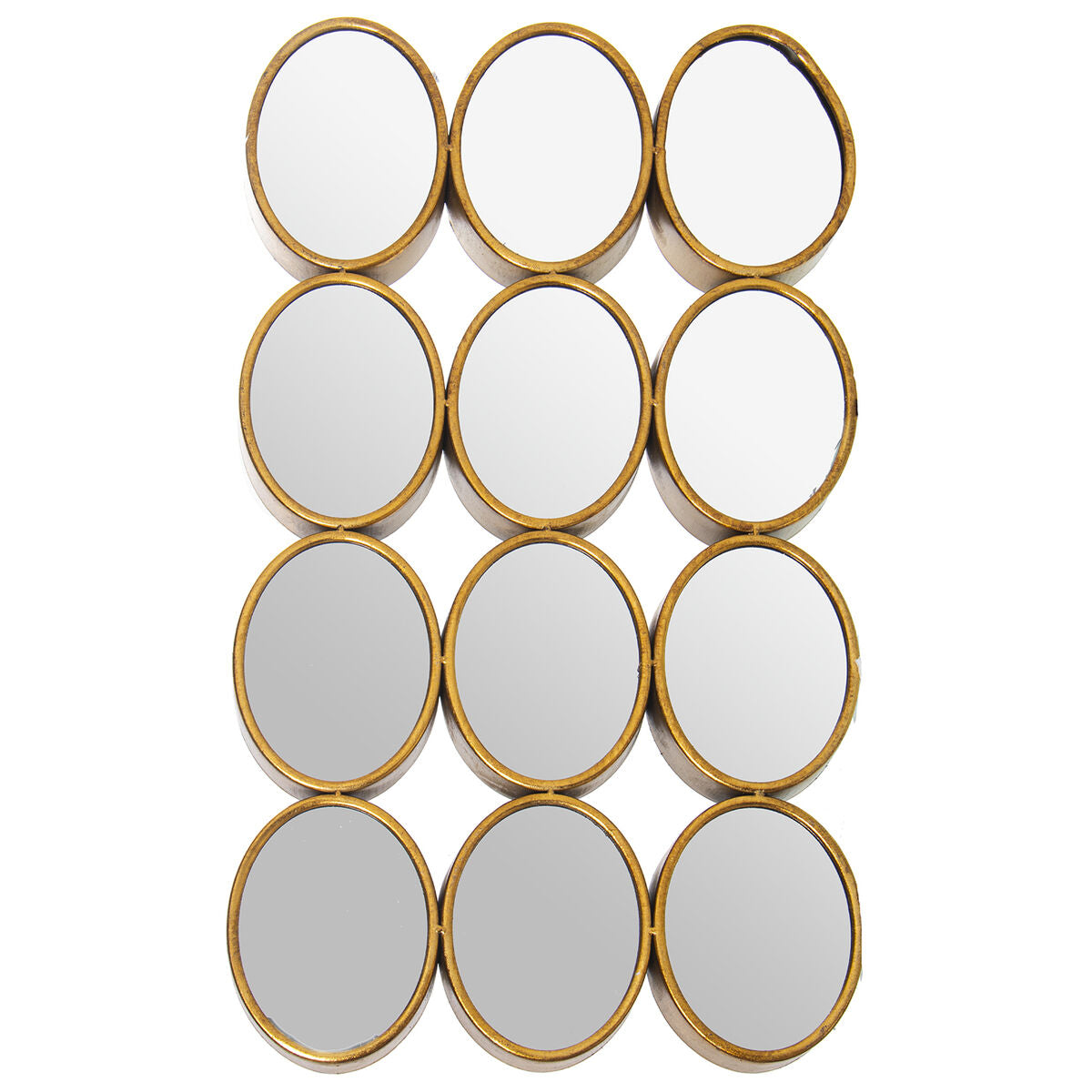 8427701717587 - Wall mirror Golden Metal 12 x 16 cm 9 x 68 x 40 cm Circular Oval